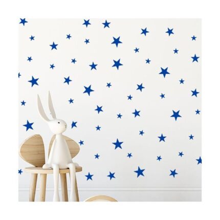 Dekoratif Yıldız Sticker Mavi Sticker  50 Adet Dekoratif Yıldız Sticker