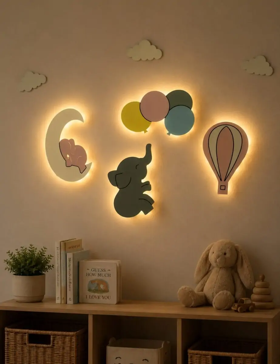 Çocuk odası dekorasyonu Çocuk odası gece lambası